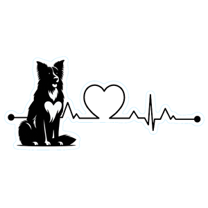 Dog 14 Border Collie [Version 2] - Cut Line - Nikko