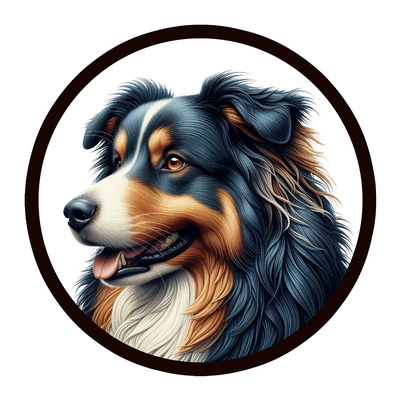 Dog 12 - Australian Shepherd (Colored Version 2) Original - Nikko