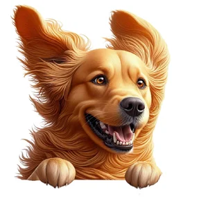 Golden Retriever Premium Dog Sticker