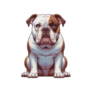 American Bulldog Premium Dog Sticker by Louise
