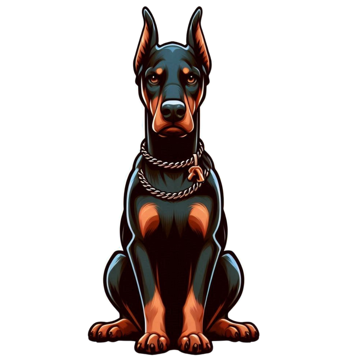 Doberman Premium Dog Sticker by Nikko