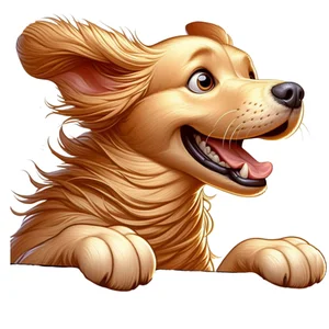 Golden Retriever Premium Dog Sticker